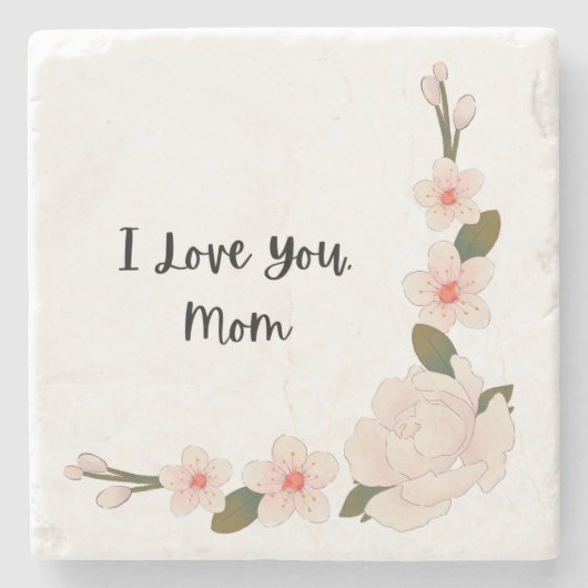 Ik hou van je, mam stenen onderzetter (Voorkant)
