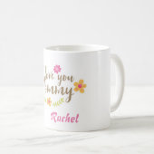 Ik hou van je mama bloemen personaliseren koffiemok (Voorkant rechts)