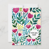 Ik hou van je, mama botanische illustratie feestdagenkaart (Voorkant)