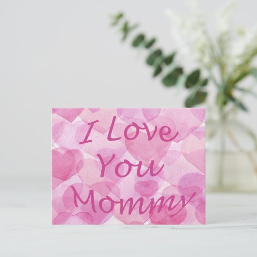 Ik hou van je mama briefkaart (Staand voorkant)