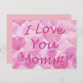 Ik hou van je mama briefkaart (Voorkant / Achterkant)