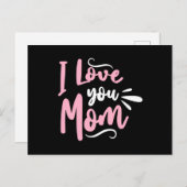 Ik hou van je mama briefkaart (Voorkant / Achterkant)