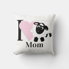 Ik hou van je mama Cute Cartoon Sheep Sierkussen