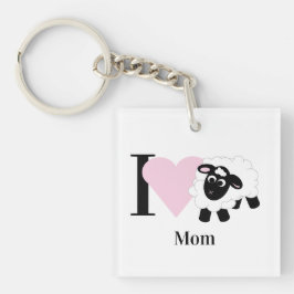 Ik hou van je mama Cute Name Cartoon Sleutelhanger