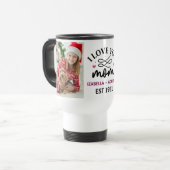Ik hou van je mama | Elegante Script 2 Foto Collag Reisbeker (Voorkant links)