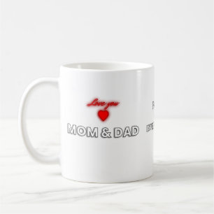 Ik hou van je mama en papa Mok Waardering van he