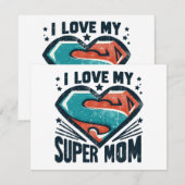 Ik hou van je mama feestdagenkaart (Voorkant / Achterkant)