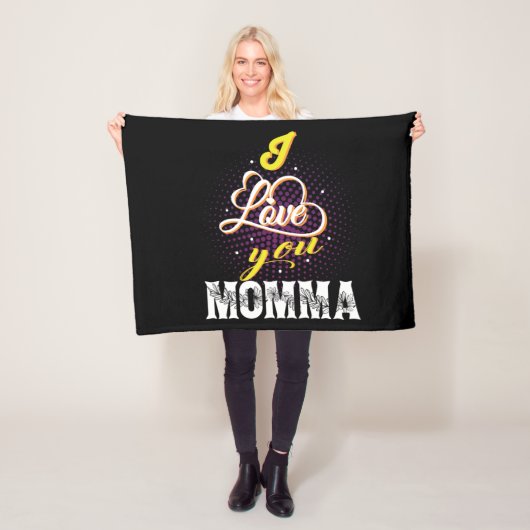 ik hou van je mama fleece deken (In situ)