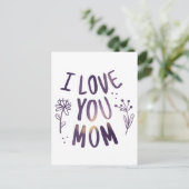 Ik hou van je mama Floral Moederdag Gift Ideeën Briefkaart (Staand voorkant)