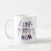 Ik hou van je mama Floral Moederdag Gift Ideeën Koffiemok (Links)