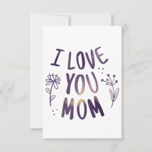 Ik hou van je mama Floral Moederdag Gift Ideeën RSVP Kaartje