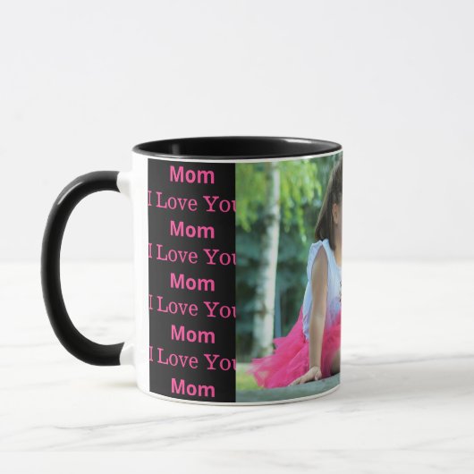 Ik hou van je mama Foto's en aangepaste tekst Zwar Mok (Links)