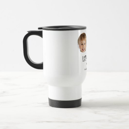 Ik hou van je, mama | Gepersonaliseerde gezichtsfo Reisbeker (Links)