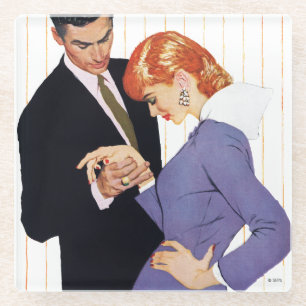 Ik hou van je, mama Girl 2 Glazen Onderzetter