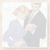 Ik hou van je, mama Girl 2 Glazen Onderzetter (Achterkant)