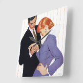 Ik hou van je, mama Girl 2 Vierkante Klok (Hoek)