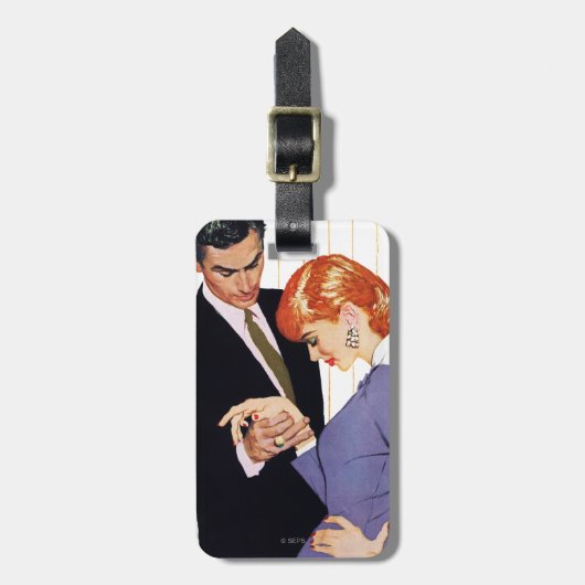 Ik hou van je, mama Girl Bagagelabel (Voorkant verticaal)