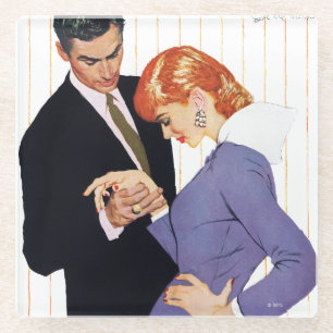 Ik hou van je, mama Girl Glazen Onderzetter