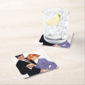 Ik hou van je, mama Girl Kartonnen Onderzetters (Insitu)