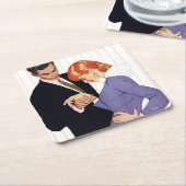 Ik hou van je, mama Girl Kartonnen Onderzetters (Schuin)