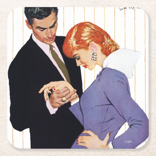 Ik hou van je, mama Girl Kartonnen Onderzetters (Voorkant)