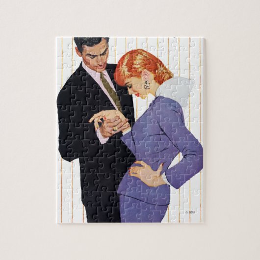 Ik hou van je, mama Girl Legpuzzel (Verticaal)