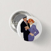 Ik hou van je, mama Girl Ronde Button 3,2 Cm (Voorkant /achterkant)