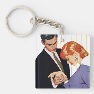 Ik hou van je, mama Girl Sleutelhanger