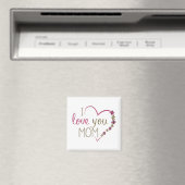 Ik hou van je mama Glitter Heart Magneet (Insitu (Vaatwasser))