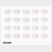 Ik hou van je mama Glitter Heart Ronde Sticker (Vel)