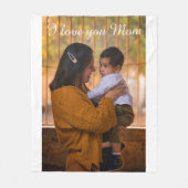 Ik hou van je, mama, Happy Custom Photo Fleece Deken (Voorkant)