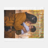 Ik hou van je, mama, Happy Custom Photo Fleece Deken (Voorkant (Horizontaal))