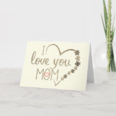 Ik hou van je mama Happy Moederdag met hart Kaart (Voorkant)