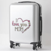 Ik hou van je mama hart op maat gesneden vinyl Sti Sticker (Koffer)