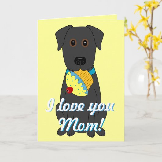 Ik hou van je mama! kaart (Gele Bloem)