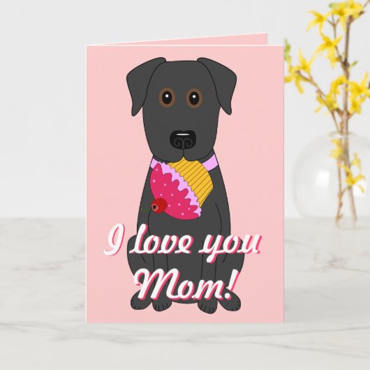 Ik hou van je mama! kaart (Gele Bloem)