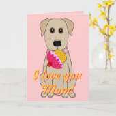 Ik hou van je mama! kaart (Gele Bloem)