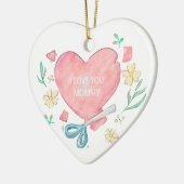 Ik hou van je, mama keramisch ornament (Links)