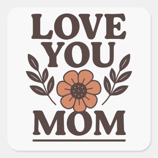 Ik hou van je, mama, lieve Sticker (Voorkant)
