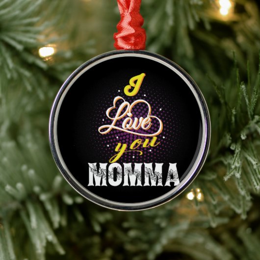 ik hou van je mama metalen ornament (Boom)