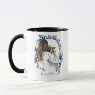 "Ik hou van je mama!" Moeder en hond Mok