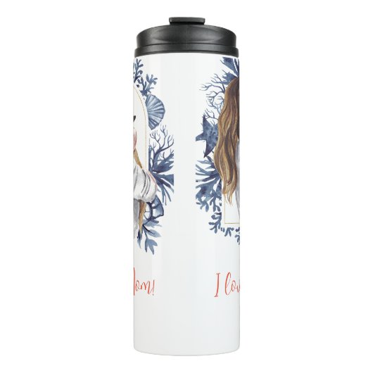 "Ik hou van je mama!" Moeder en hond Thermosbeker (Voorkant)