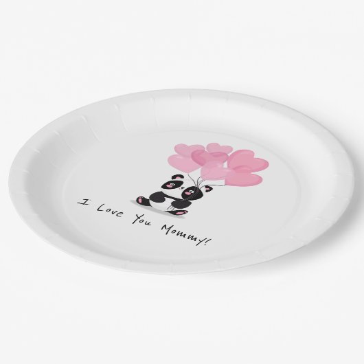 Ik hou van je mama Moederdag | Bord papier (Gekanteld)