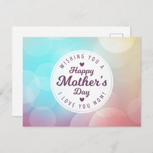 Ik hou van je, mama Moederdag | Briefkaart (Voorkant / Achterkant)