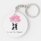 Ik hou van je, mama Moederdag | Button Sleutelhang Sleutelhanger (Achterkant)