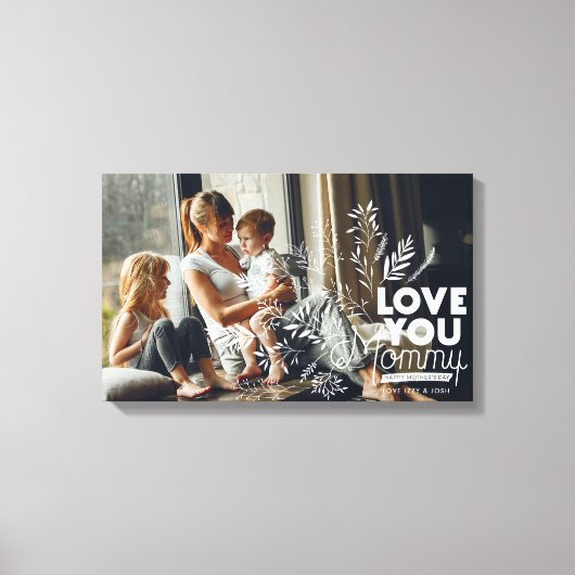 Ik hou van je, mama | Moederdag Fotodoek Canvas Afdruk (Voorkant)