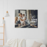 Ik hou van je, mama | Moederdag Fotodoek Canvas Afdruk<br><div class="desc">Ze beviel van je, ze voedde je, ze pikte je op uit vreselijke middelbare schooldansen; creëer een gepersonaliseerd moederdagcadeau voor mama dit jaar. Het zal haar een gewaardeerd en gewaardeerd gevoel geven om te weten dat je een extra persoonlijke touch speciaal voor haar hebt toegevoegd. Voeg foto's toe van familievakanties,...</div>