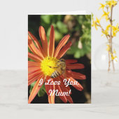 Ik hou van je, mama, Moederdag Kaart (Gele Bloem)