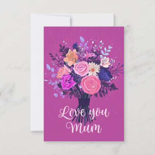 Ik hou van je, mama Moederdag Kaart (Voorkant)