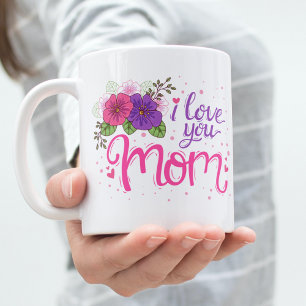 Ik hou van je mama Moederdag koffiemok